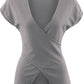 Ivy Lane Ribbed Surplice Neck Slit Top