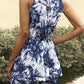 Tie-Dye Sleeveless Layered Romper