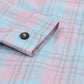 Plaid Button-Up Dropped Shoulder Shirt