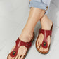 MMShoes Drift Away T-Strap Flip-Flop in Wine