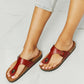 MMShoes Drift Away T-Strap Flip-Flop in Red