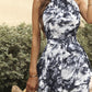 Tie-Dye Sleeveless Layered Romper