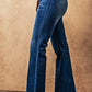 High Rise Flare Jeans with Pockets