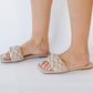 Weeboo Cakewalk Woven Square Toe Slides