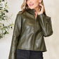 Mock Neck Zip Up Jacket