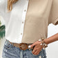 Two-Tone Contrast Short Sleeve Shirt