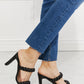 MMShoes In Love Double Braided Block Heel Sandal in Black