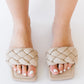 Weeboo Cakewalk Woven Square Toe Slides