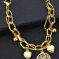 Multi Charm Chunky Chain Bracelet