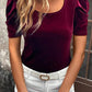 Scoop Neck Puff Sleeve T-Shirt